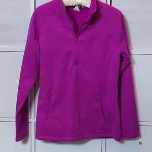 Under Armour half zip fleece pullover medium Raspberry womens